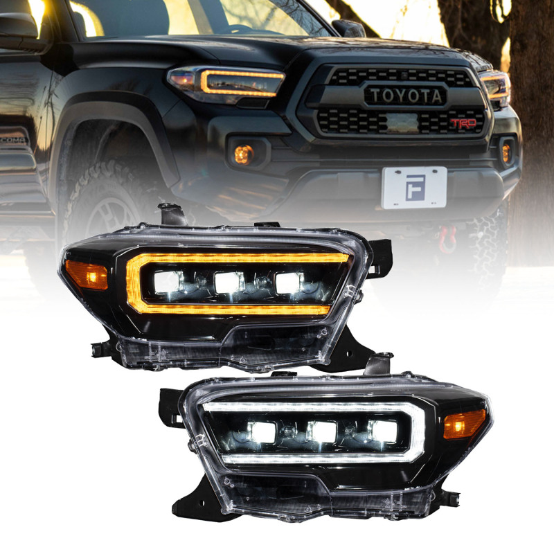 Toyota Tacoma Headlights - Front - FORM Lighting - Triple bi-LED Projectors - `16-`23